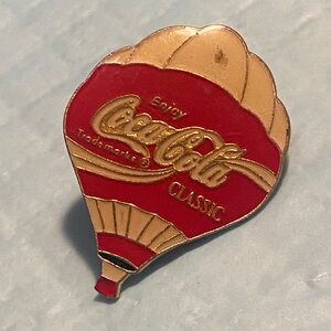 Coca-Cola Classic Red and Gold Balloon Pin